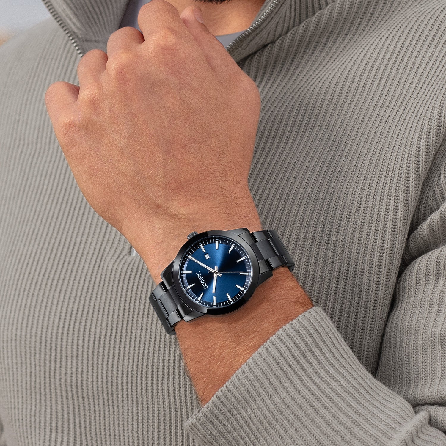 Olympic Frank Blauw Heren Horloge 2002-OL90HZZ001