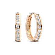 Isabel Bernard La Concorde Tiphaine 14 Karat | Roségold Reif-Ohrringe Mit Zirkonia IB360095