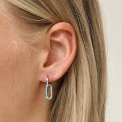 Karma Hoops Silver Hoop Earrings H187S-T