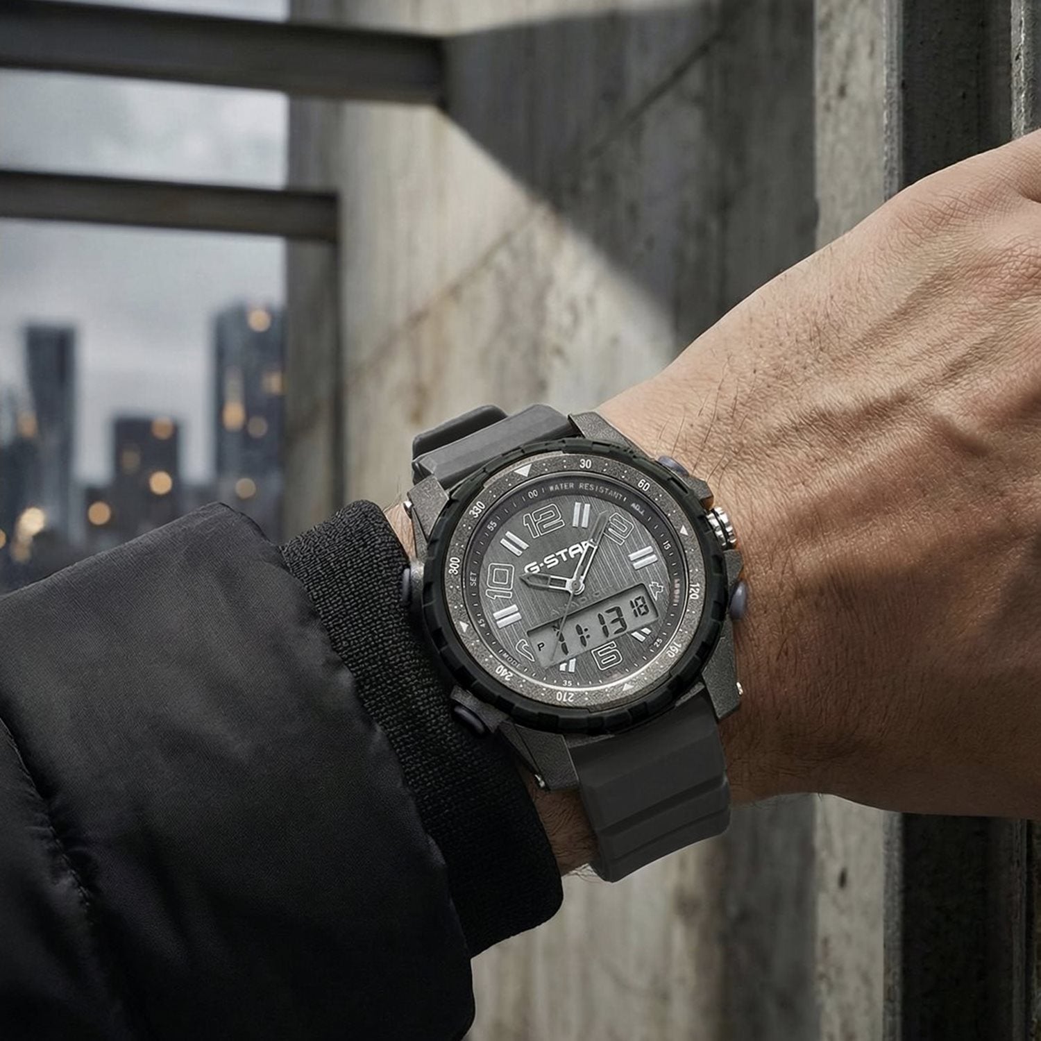 G-STAR Ops01 Grey Black Ana-Digi Men's Watch GSW.502.01