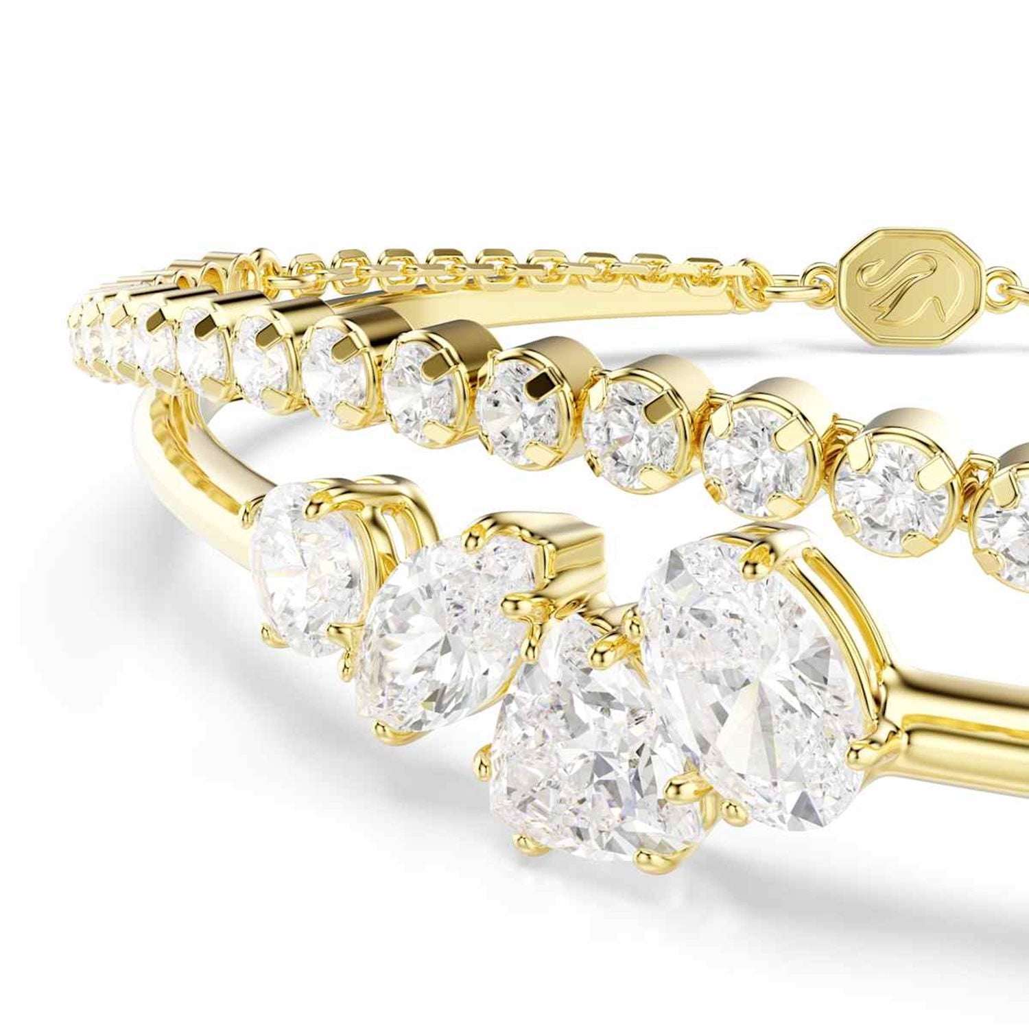 Swarovski Mesmera Attract Gold-Tone Double Bracelet 5747953