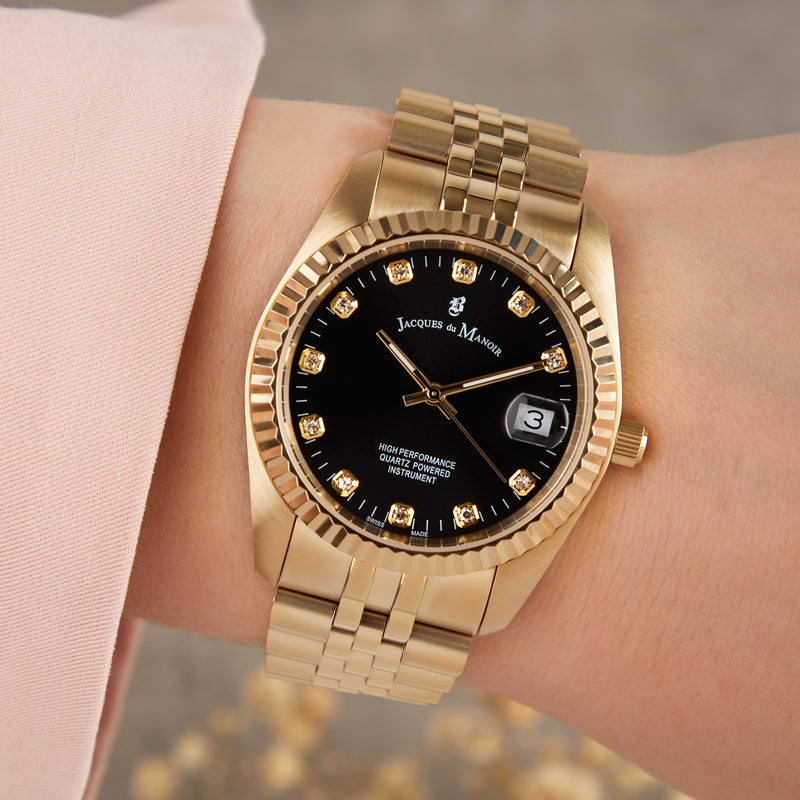 Jacques du Manoir Inspiration damen Uhr Gold NRO.21-zoom-