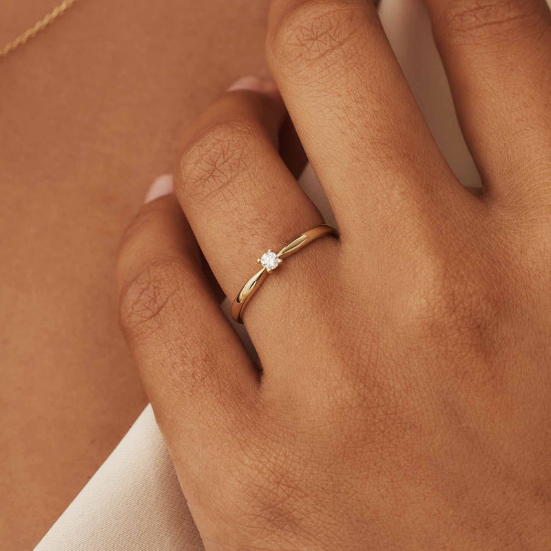 Isabel Bernard De la Paix Céline 14 Karat | Gold Ring | Diamant 0.05 Karat | IBD330001-48-zoom-