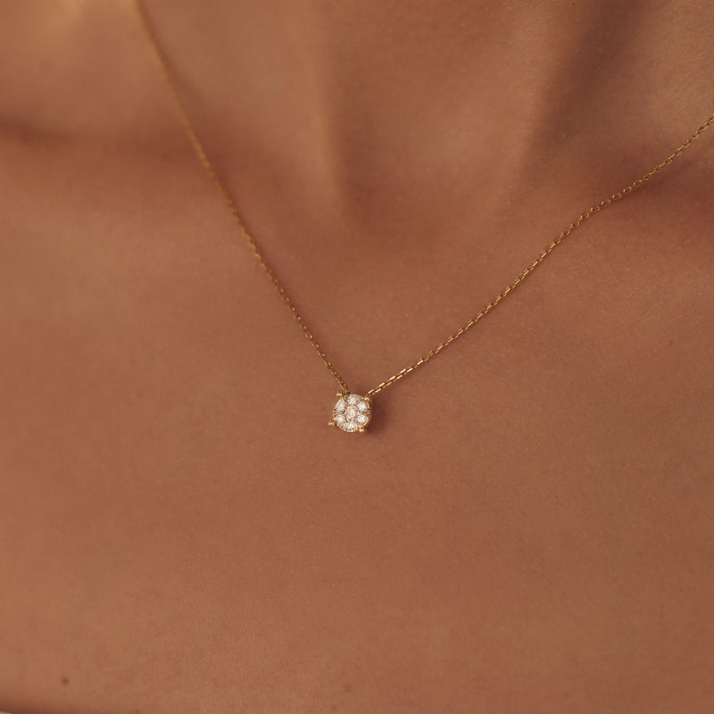 Isabel Bernard De la Paix Hanaé 14 Karat | Gold Halskette | Diamant 0.14 Karat | IBD350008-zoom-