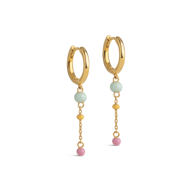 ENAMEL Copenhagen Lola Bold Gold Plated Recycled 925 Sterling Silver Earrings E424G-MC-zoom-