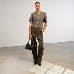 Isabel Bernard Honoré Eve Black Calfskin Leather handbag IB21133-001