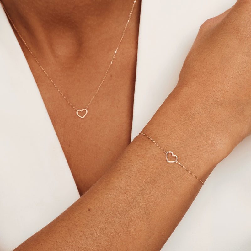 Isabel Bernard Cadeau d'Isabel 14 Karat | Roségold Halskette und Armband Geschenksets IB90060-zoom-