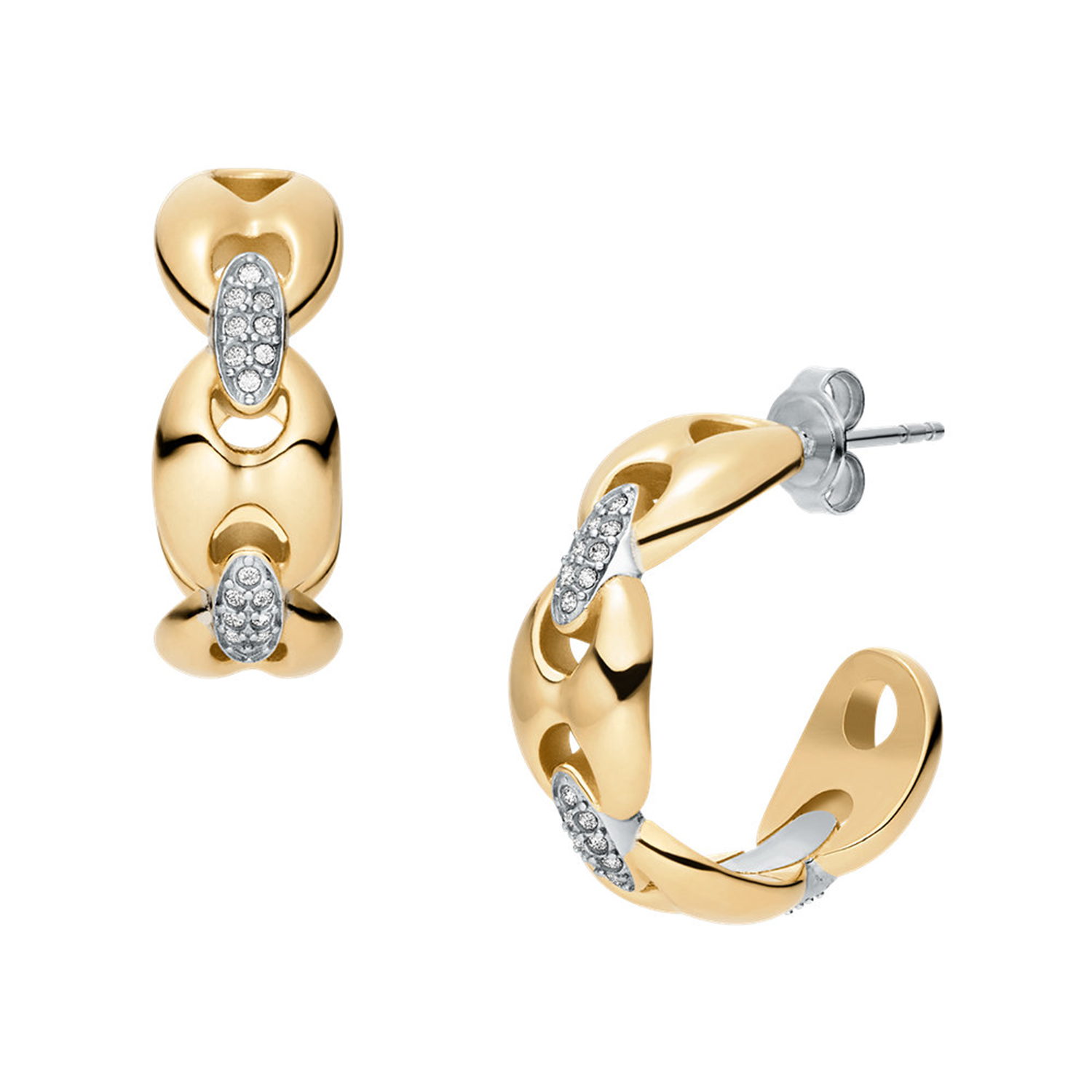Fossil Heritage Stainless Steel Earrings JF04930998