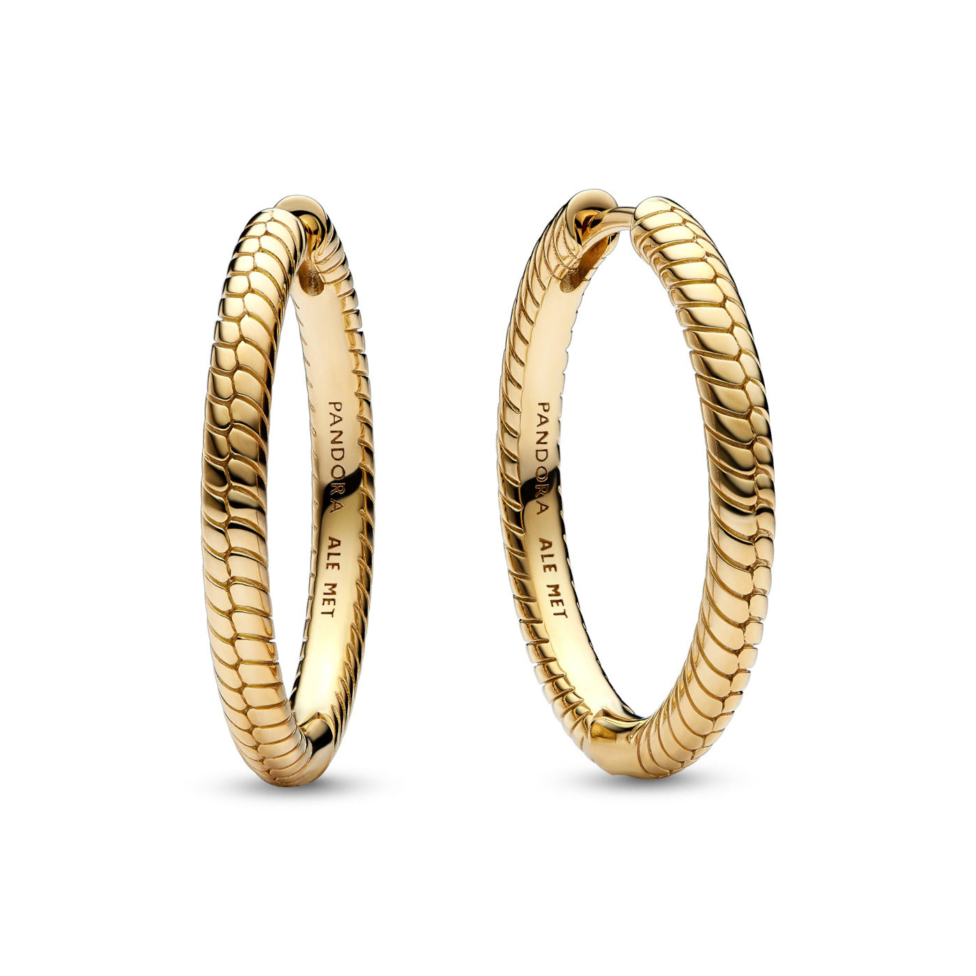 Pandora Moments Snake Chain Earrings 269532C00with14 Carat Gold Plating