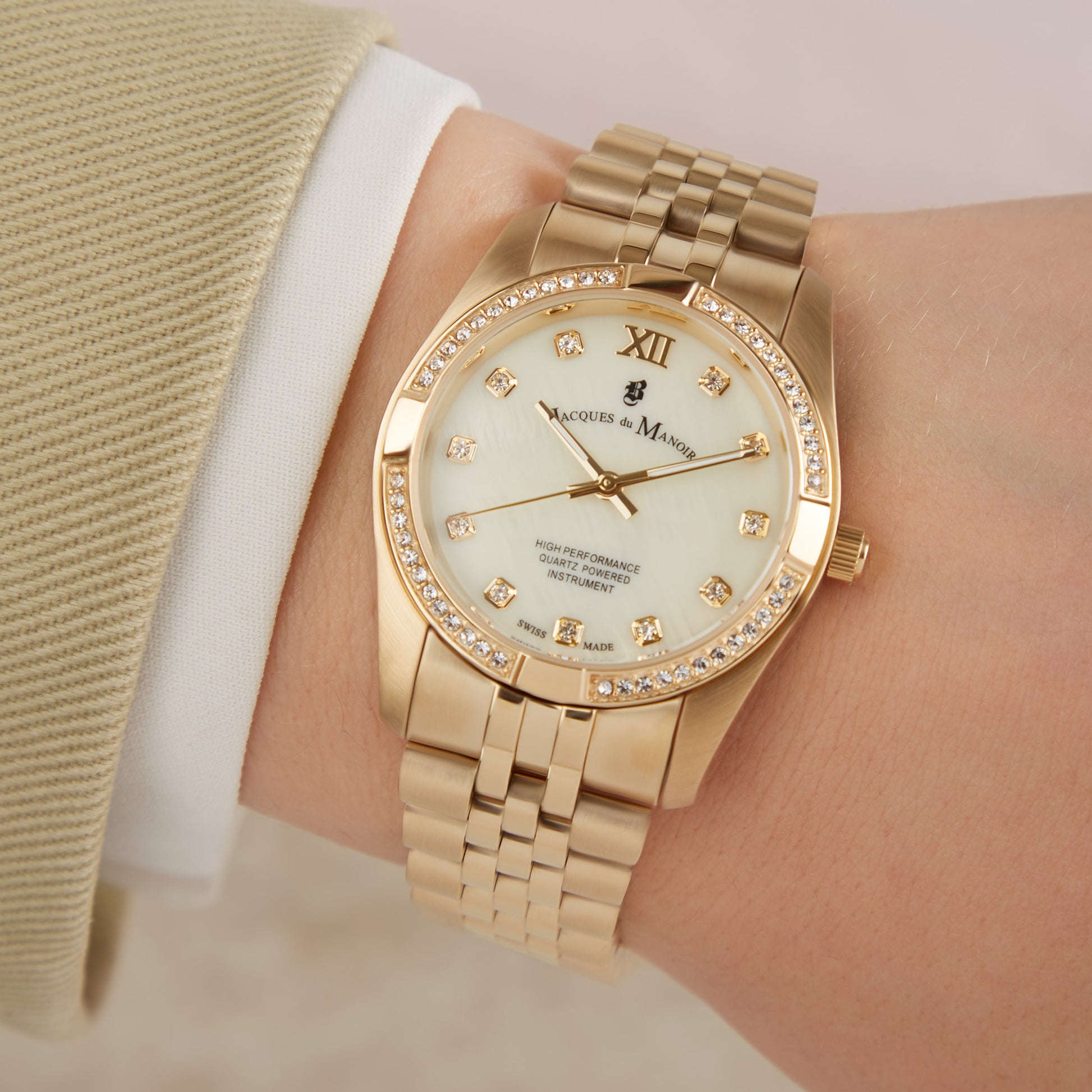 Jacques du Manoir Inspiration Prestige Gold Watch JWL02003