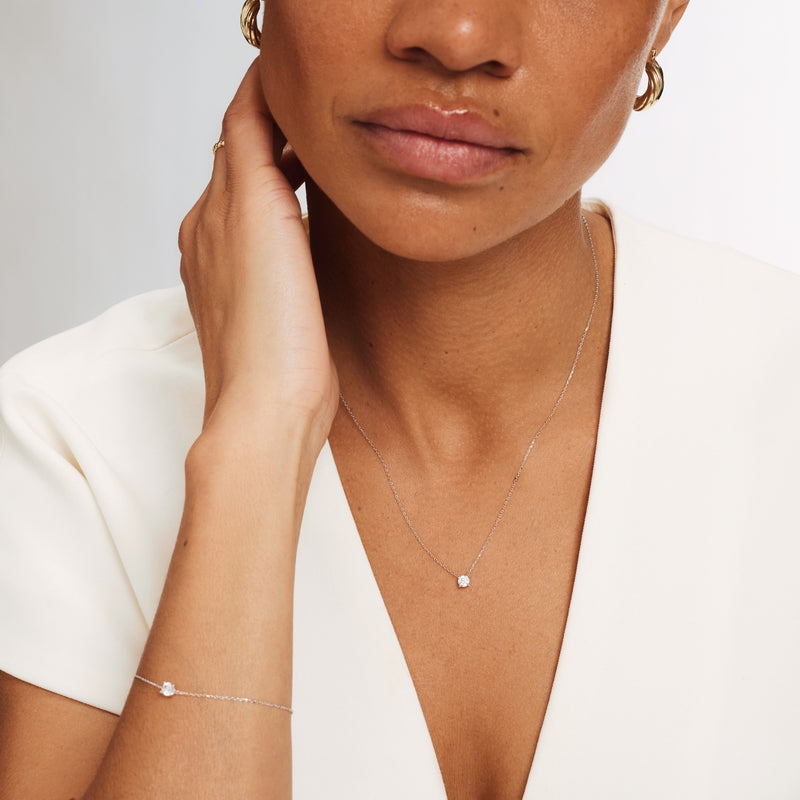 Isabel Bernard Saint Germain Garance 14 Karat | Weißgold Halskette IB340140-zoom-