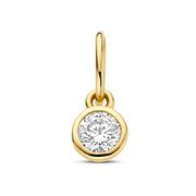 Isabel Bernard Le Marais Runde Zirkonia 14 Karat Gold Anhänger IB350060
