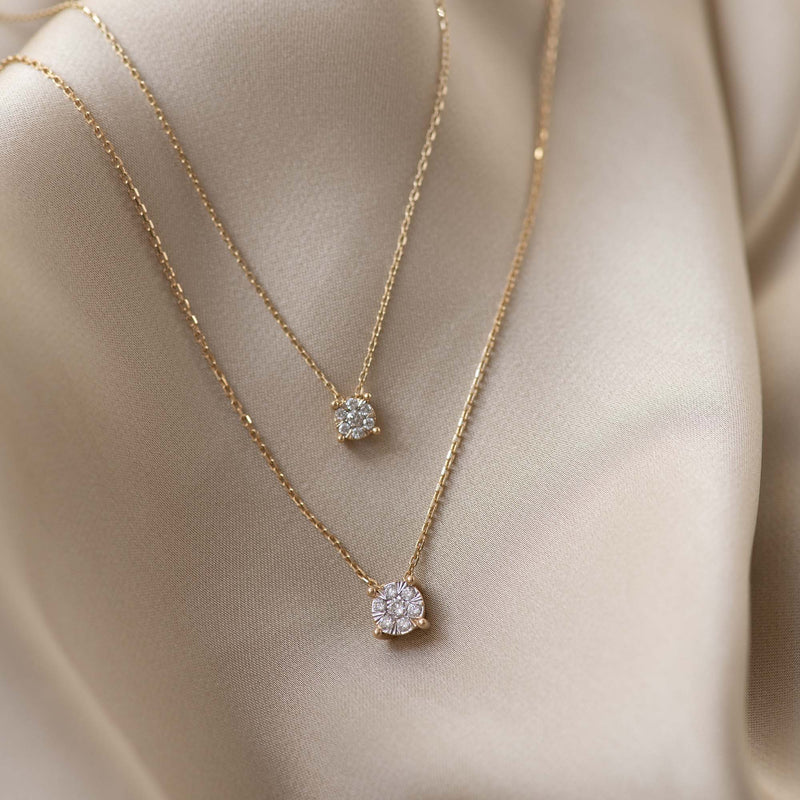 Isabel Bernard De la Paix Hanaé 14 Karat | Gold Halskette | Diamant 0.14 Karat | IBD350008-zoom-