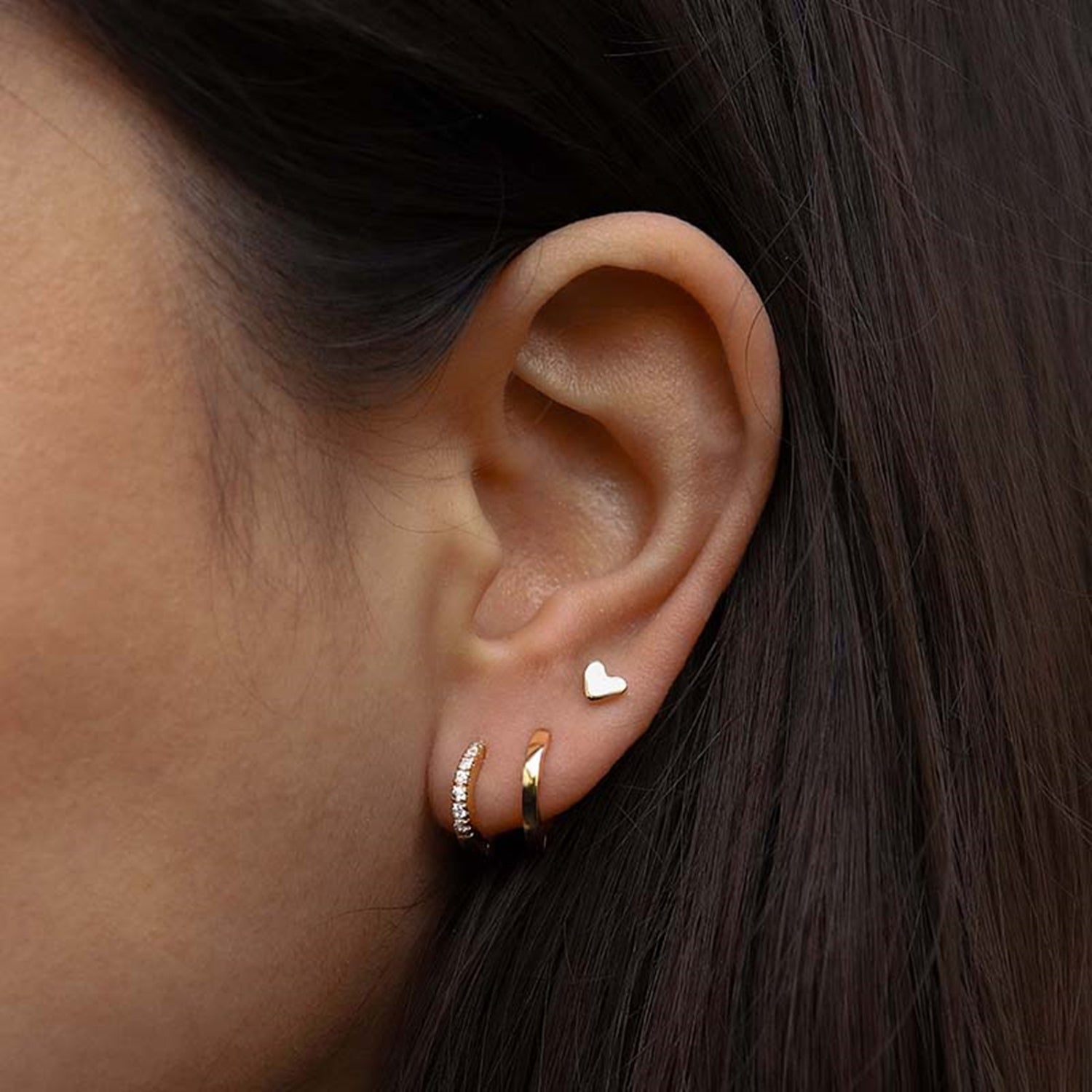 Karma 14 karat gold plated Earparty EPV01GP