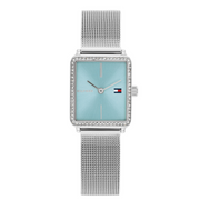 Tommy Hilfiger Tea Silberne Und Blaue Damenuhr TH1782789