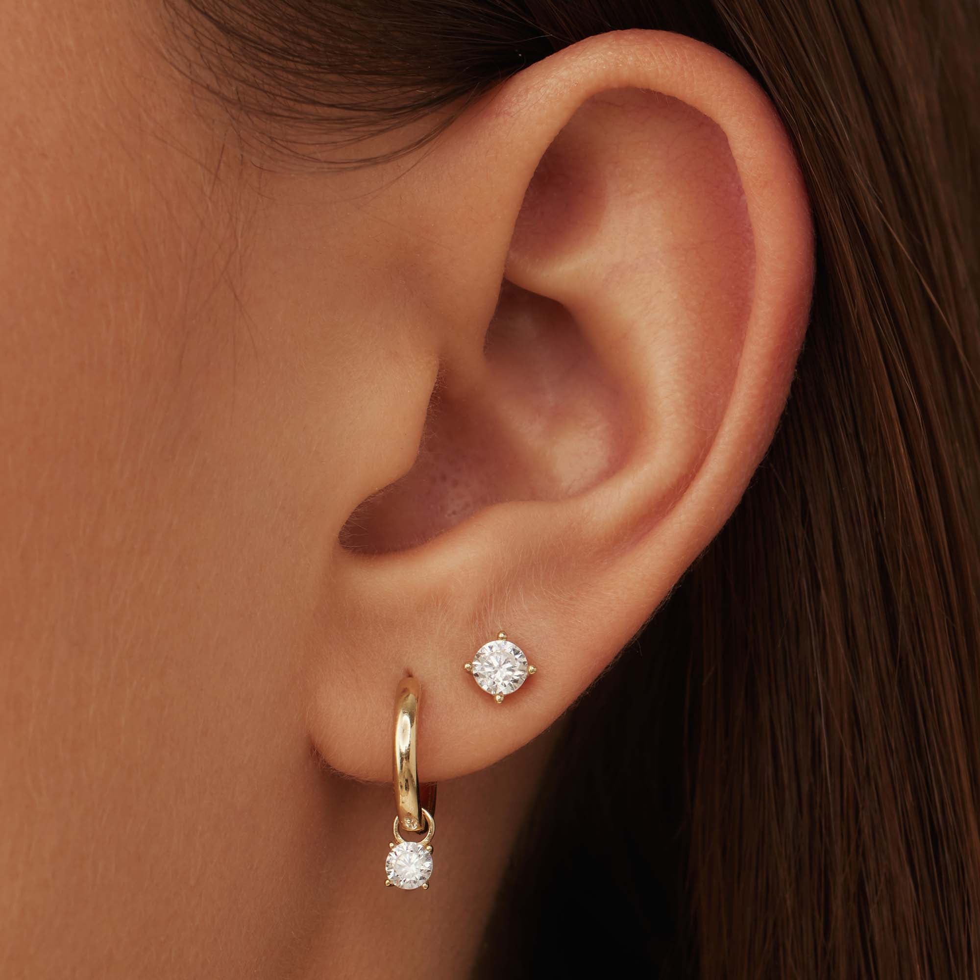 Isabel Bernard Le Marais Ophélie 14 Carat Golden Hoop Earrings IB360157