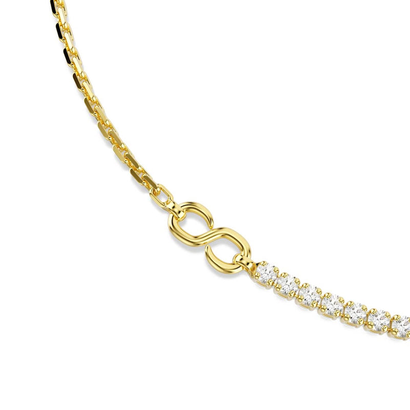 Swarovski Matrix Tennis Halskette in Goldoptik 5747717-zoom-