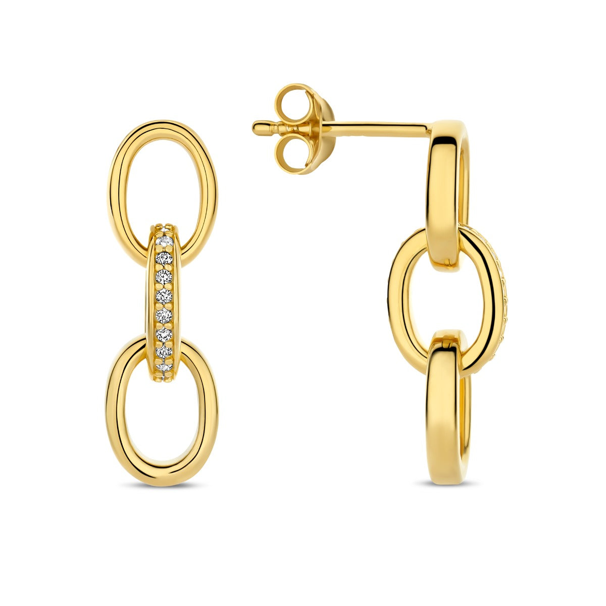 Parte Di Me Bibbiena Poppi Clara 925 Sterling Silver Gold Plated Drop Earrings PDM36192