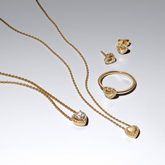 Pandora Timeless Gold Plated Heart Halo Stud Earrings 264363C01