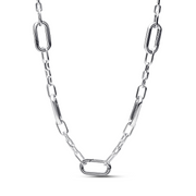 Pandora ME 925 Sterling Silver Five Links Chain Necklace 393861C00-45