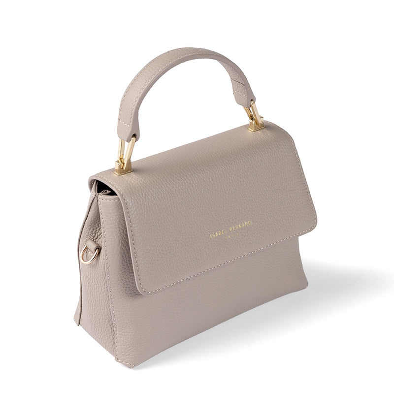 Isabel Bernard Femme Forte Heline Taupe Kalbsleder Handtasche IB21039-zoom-