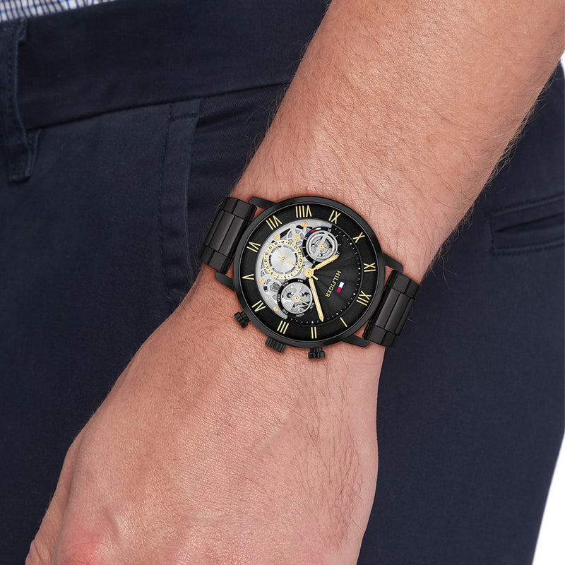 Tommy Hilfiger Schwarze Herrenuhr TH1710706-zoom-