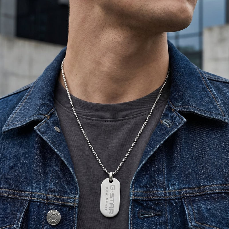 G-STAR ZipPoint Silberne Gliederhalskette GSJ.104.01-zoom-