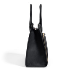 Isabel Bernard Honoré Nadine Black Leather Handbag made of Calfskin IB25032
