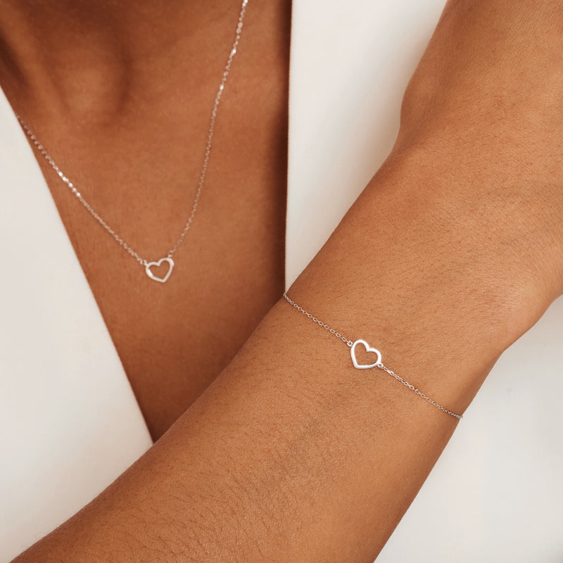 Isabel Bernard Saint Germain Amore 14 Karat | Weißgold Halskette IB340076-zoom-