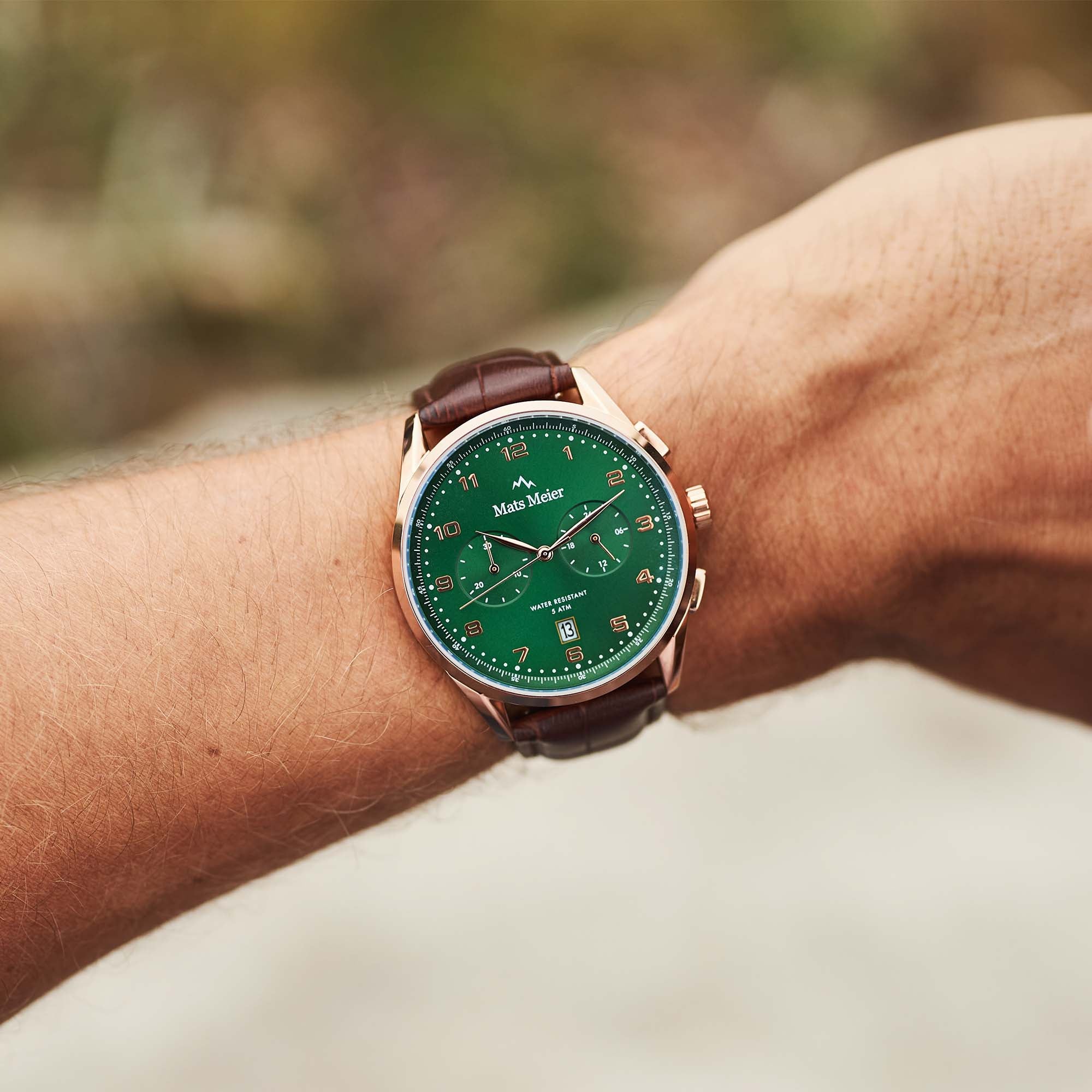 Mats Meier Mont Vélan Chrono Green/Brown Watch MM10002