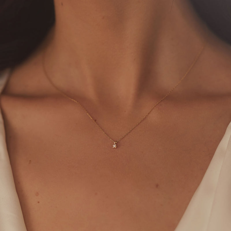 Isabel Bernard De la Paix Céline 14 Karat | Gold Halskette | Diamant 0.05 Karat | IBD350001-zoom-