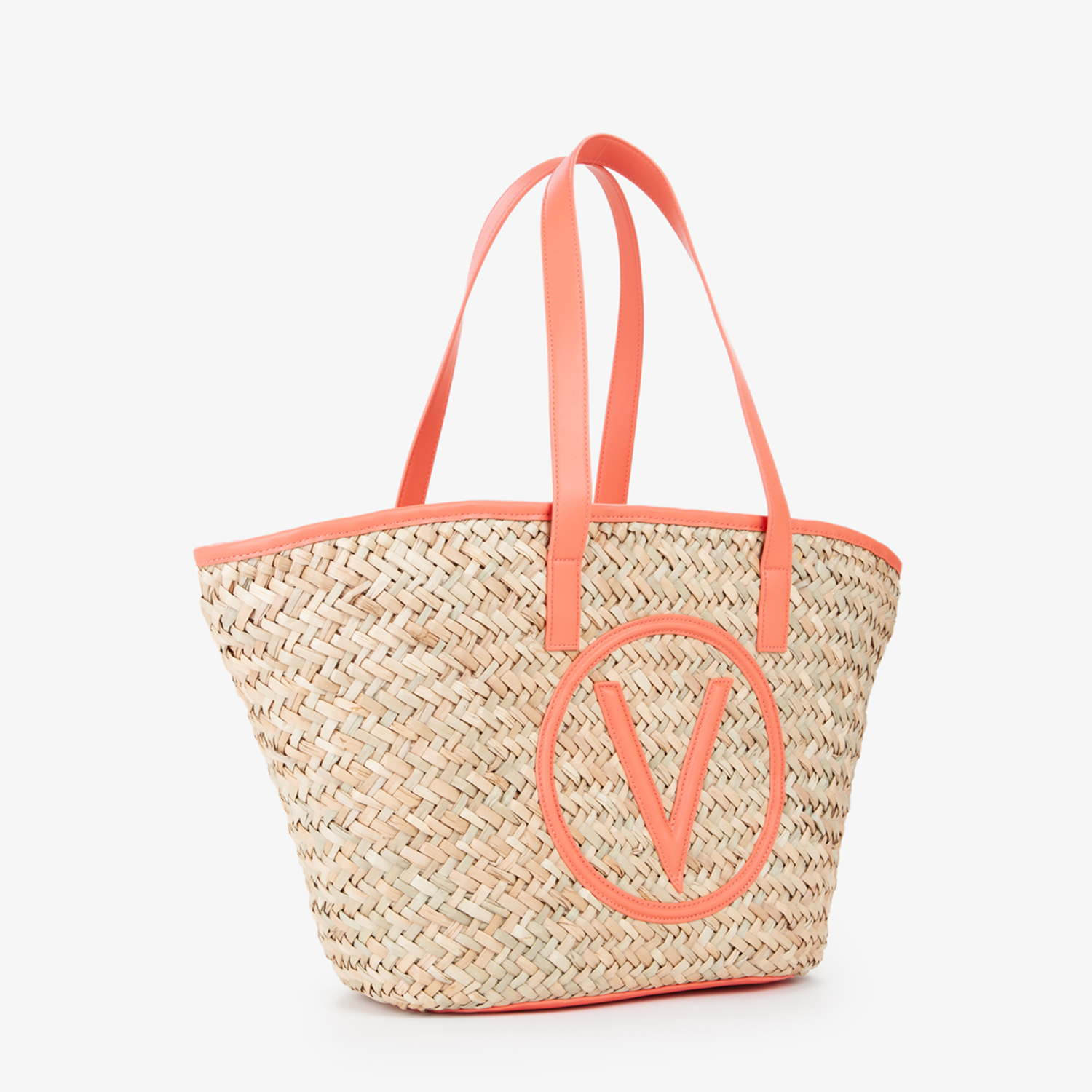 Valentino Bags Samuela Beige & Orange Shopper VBG90O01NATUR/CORAL