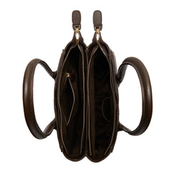 Isabel Bernard Honoré Cloe brown calfskin leather handbag IB25091