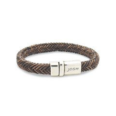 Josh Brown Natural Stone Bracelet 09332SL/BRWN/MED