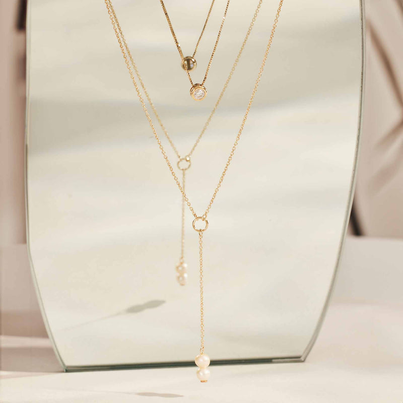 Isabel Bernard Belleville Luna 14 Karat | Gold Halskette IB340024-zoom-