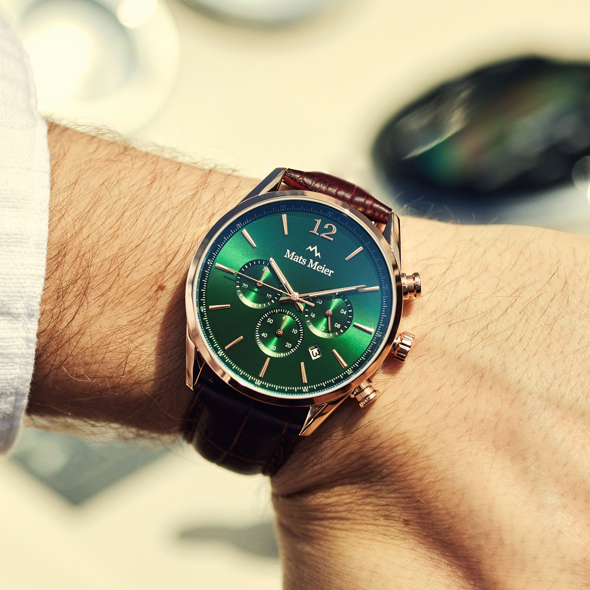 Mats Meier Grand Cornier Chrono Green/Rosegold coloured Watch MM00114