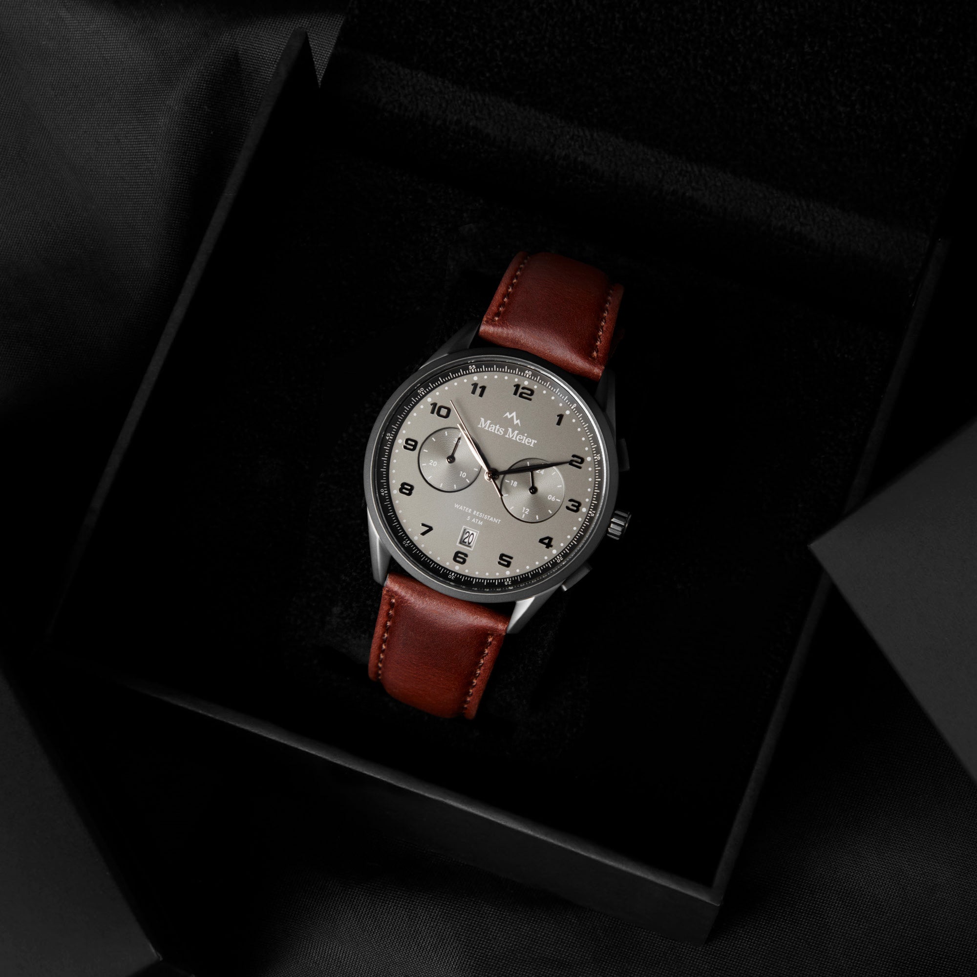 Mats Meier Mont Vélan Chrono Grijs/Brown Watch MM10005