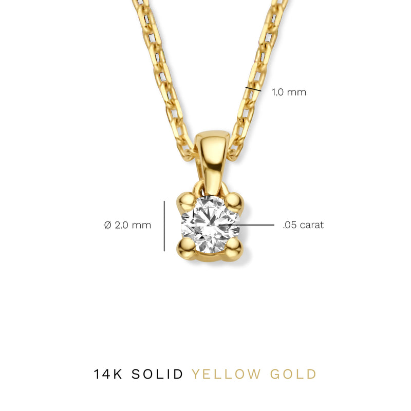 Isabel Bernard De la Paix Céline 14 Karat | Gold Halskette | Diamant 0.05 Karat | IBD350001-zoom-