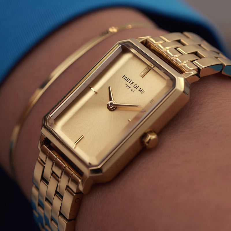 Parte Di Me Orologio Rechthoekig DamenUhr Goldfarbene PDM09000-zoom-