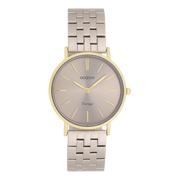 OOZOO Vintage Damenuhr In Gold Und Taupe C20409