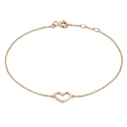 Isabel Bernard La Concorde Amore 14 Karat | Roségold Armband mit Herz IB320043