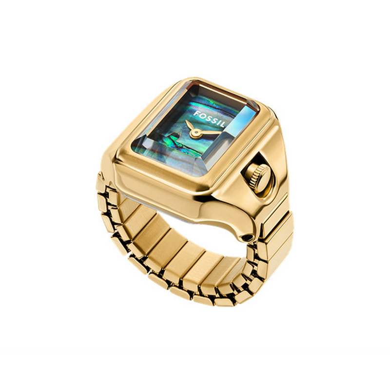 Fossil Raquel Damen-Ringuhr Aus Gold Und Schwarzen Perlen ES5411-zoom-