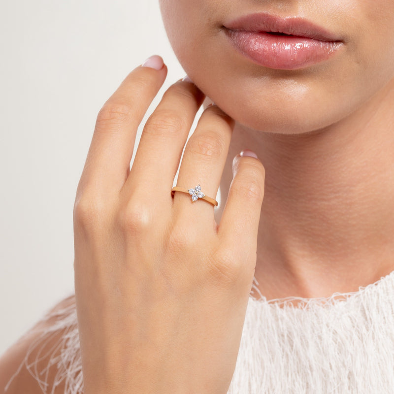 Isabel Bernard Le Marais Audrey 14 Karat Gold Ring mit Zirkonia-Stein IB330114-48-zoom-