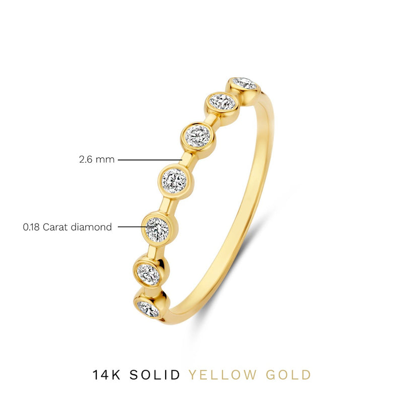 Isabel Bernard De la Paix Flavie 14 Karat | Gold Ring | Diamant 0.18 Karat | IBD330033-54-zoom-