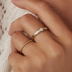 Isabel Bernard Rivoli Selene 14 karaat gouden ring IB330016-50 (Maat: 50)