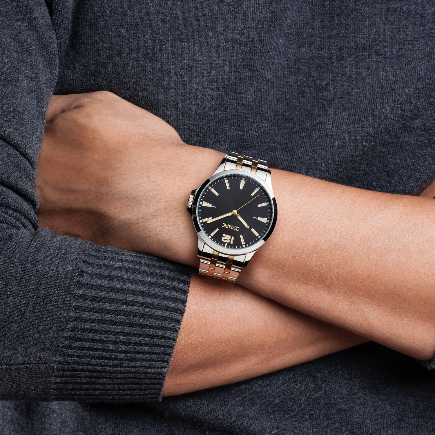 Olympic Dani Zwart Heren Horloge 2002-OL72HSS411B