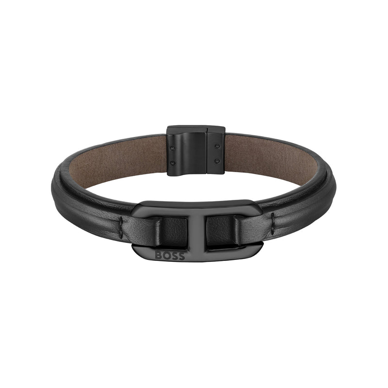 Hugo Boss BOSS Black Leather Bracelet HBJ1580784M-zoom-