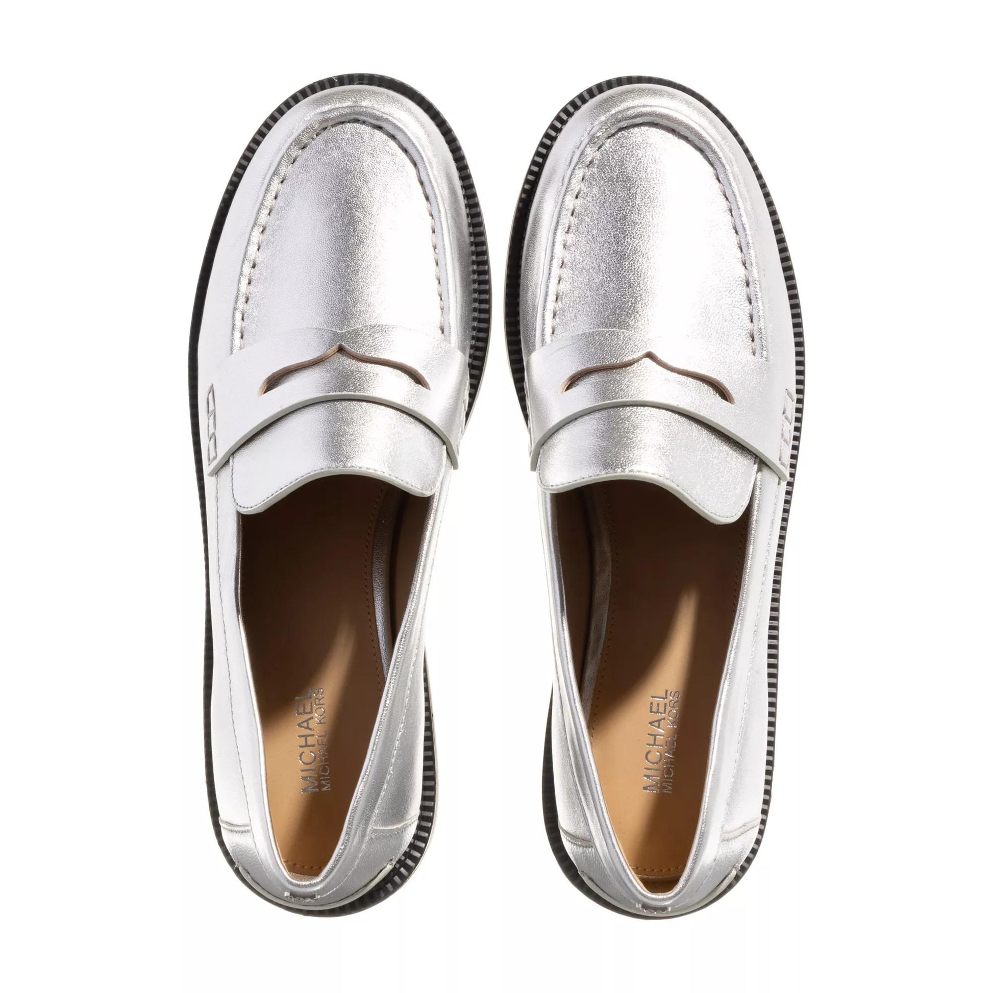 Michael Kors Zilveren Leren Loafers 2001-A0376637_38