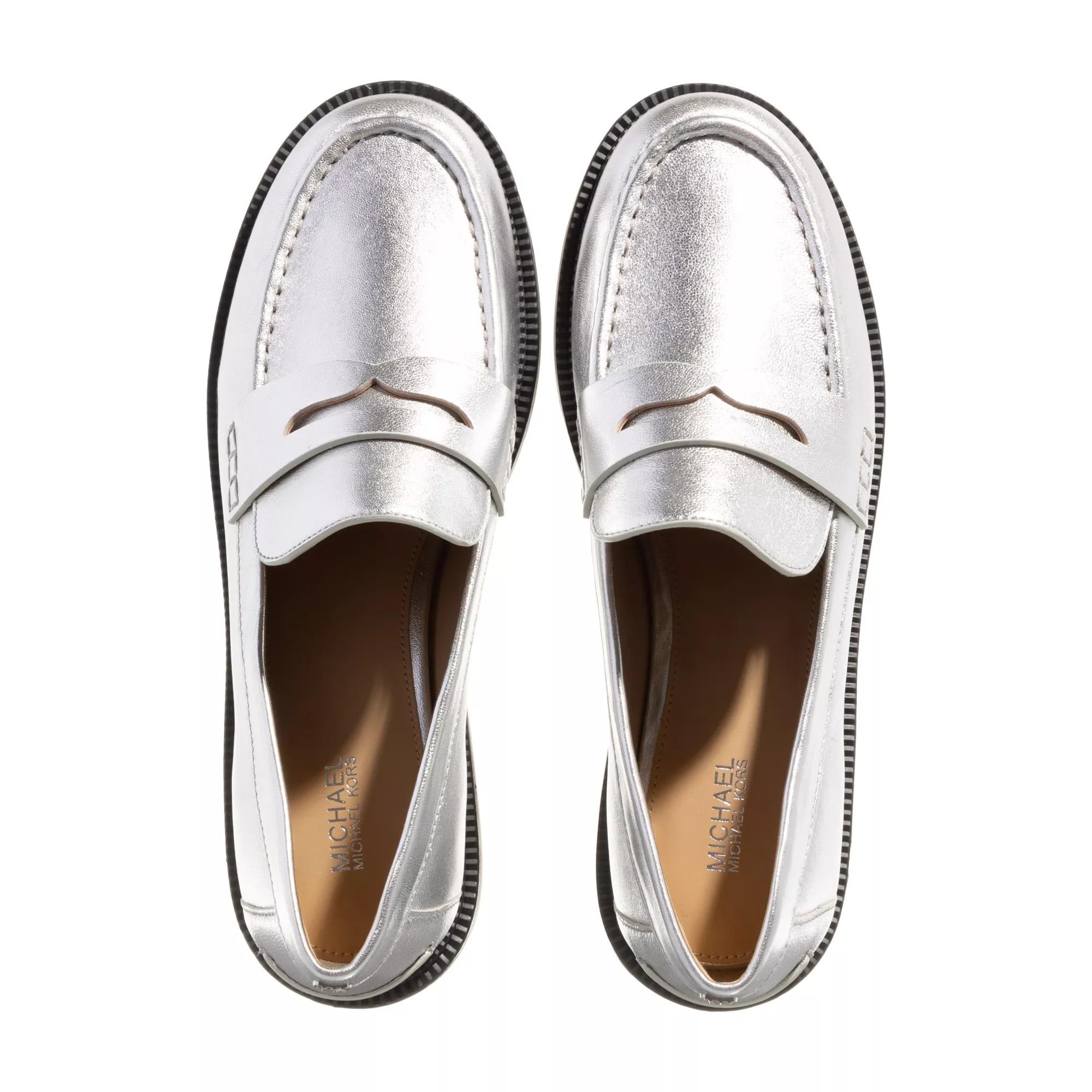 Michael Kors Zilveren Leren Loafers 2001-A0376637_38