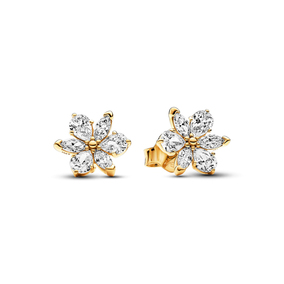 Pandora Timeless Gold-coloured Earrings 262633C01with14 Carat Gold Plating
